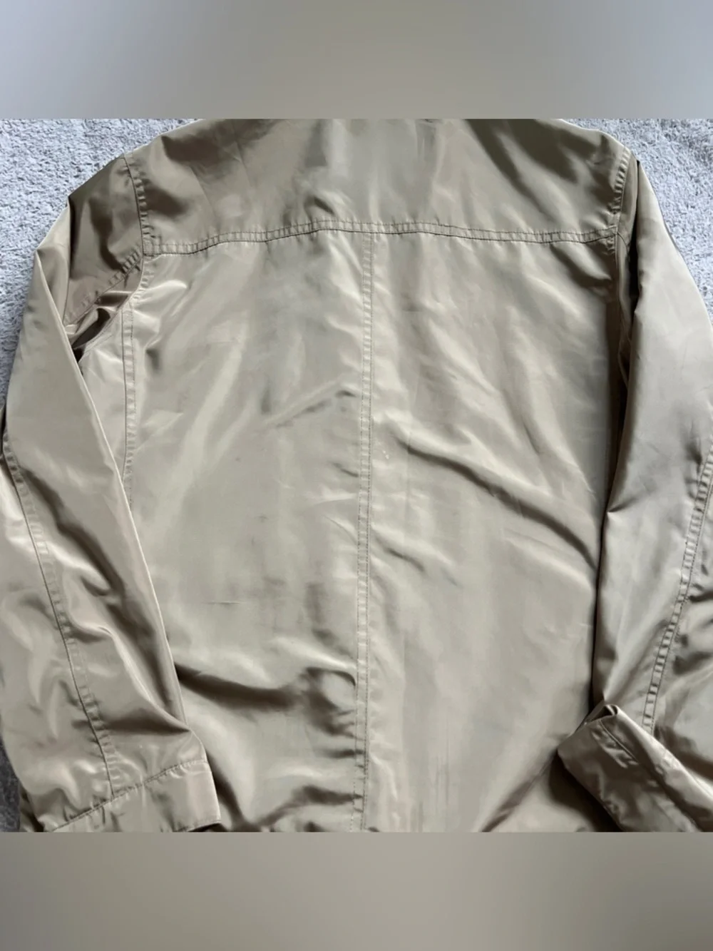 Cole Haan Khaki Packable Jacket Utility Preppy Minimalist Old Money Capsule Sz S
